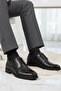 Black Genuine Leather Men's Casual Shoes 821 m - 2
