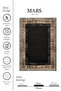 Modern Black Coffee Frame Patterned Rug – Minimal Living Room Rug, Non-Slip Base 2206 - 5