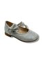 7050-26 Glittery Leather Stoned Double Strap Girls' Ballerinas 21-25