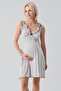 Strappy Short Flexible Viscose Maternity Dressing Gown Nightgown Set - 5