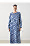 Crew Neck Print Dress - 2