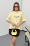 Women's Fruit Embroidered 100% Cotton T-Shirt Yellow - 26Y 26518 - 3