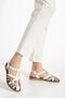 Zri̇n-205-02 Premium White Garni Orthopedic Genuine Leather Women's Sandals - 5