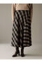 Quality Pieces from Çelebi Store: Zippered Waist, Checkered Embroidered Flared Skirt - 3