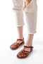 Zri̇n-205-02 Premium Brown Orthopedic Genuine Leather Women's Sandals - 5