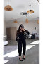 Black Double Button Premium Molded Fabric Trousers - 3