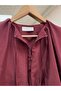 Lora Front-Tie Waist Cinched Cape Dress-Bn4429 Burgundy - 4