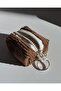 Handmade Taba Velvet Mini Wallet , Bag Charm, Keychain Offcut Collection Sandal XS - 2