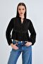 Acı Kahve Hakim Collar Lace Detailed Dobby Crop Shirt Alc-X15370 - 2