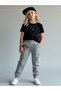Girl's Cotton Sweatpants with Elastic Waistband and Cuffs - 2