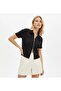 Women's Polo Neck Double Zipper Camisole Body Blouse 13004