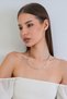 Gold-Silver Steel Crushed Beaded Vintage Model Necklace Alc-X15359 - 4