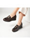 Pena Bitter Brown Snake Print Real Leather Women's Casual Shoes - 3