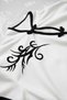 White Chinese Collar Floral Motif White Striped Vintage Y2K Short Sleeve Crop - 3