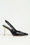Black Patent Leather Women's Heeled Shoes Pc-55658
