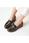 Pena Bitter Brown Snake Print Real Leather Women's Casual Shoes - 2