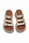 Women's Beige Comfortable Fit High Sole Slippers