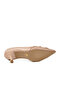 Beige Thin Heeled Women's Evening Dress Shoes 519146 Z - 5