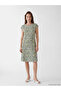 Crew Neck Patterned A-Line Dress