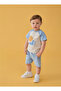 Single Jersey Shorts 2-Piece Set (in the Sea) Blue - 4
