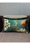 Blend-9373-Emerald Green Tasseled Throw Pillow Cover 30X50 Rectangular