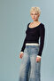 Double Layered Knitted Blouse - 2