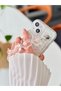 Pink Flower Design Flexible Silicone Case with Holder, Compatible with iPhone 15 - 14 and 13 - 4