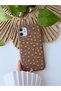 iPhone 11 Compatible Coffee Mini Flower Design Printed Flexible Silicone Case - 4