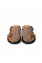 Mink Suede Genuine Leather Women's Sabo Slippers with Two Buckles