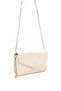 Cream Shk286 Faux Leather 4 Compartments, Chain, Phone Holder and Shoulder Bag