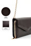 Brown Color Shk286 Faux Leather 4 Compartments, Chain, Phone Holder and Shoulder Bag - 5