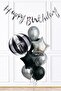 Black and Silver Theme Birthday Decoration Set with Banner and Balloon Package Set261