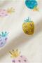 Unisex Kids' Cotton Ecru Pineapple Patterned T-Shirt and Shorts Set - Summer Two-Piece Set - 2