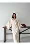 Batwing Sleeve Back-Tie Long Dress - 3