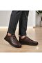 Lace-Up Leather Ribbed Model Genuine Leather Men's Casual Shoes 22516 - 2