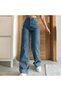 High-Waisted Wide-Leg Women's Jean Pants — Comfortable Fit Casual Denim - 4
