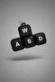 Wasd Blue Switch Stress Toy Fidget Toys Keychain Charm Bag Ornament Hobby