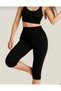 Women's Capri Leggings High Waist Gathering Sports Leggings Flexible Lycra Daily Fitness Yoga Running - 2