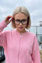 Women's College Jacket Ribbed Knit Trousers Two-Piece Set - 3