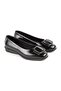 L076.3101 Black Genuine Patent Leather Buckle Flexible Rubber Sole Women's Loafer - 3