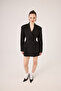 Waist-Fitted Galina Blazer Jacket Black - 4