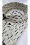 Navy Blue Brushstroke Patterned Long Sleeve Men's Shirt on a Beige Background - 3