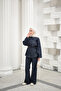 Women's Double Pocket Trouser Suit Navy Blue - 2