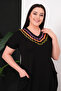 Dress with Embroidered Collar and Skirt, and Pockets - 3