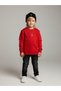 Boy's Crew Neck Sweatshirt with Stitching Detail - 8