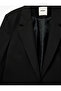 Oversized Blazer Jacket with Buttoned Pockets, Long Sleeves and Back Detail - 4