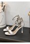 Y-26285 Single Strap Ankle Strap 9cm Heel Shoes for Women - 2