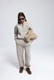 Ravel Zipper Detailed Bone Sweatpants Set