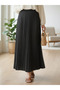 Women's Beige High Waist Slim Pleated Maxi Skirt - 4