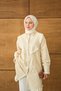 Women's Pleated and Embroidered Detail Shirt Cream - 4